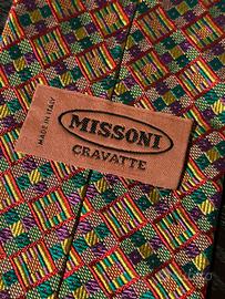 Missoni Vintage Cravatta originale 80’ - 100% seta