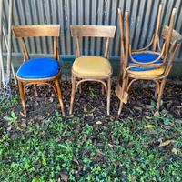 LOTTO SEDIE DA OSTERIA VINTAGE LEGNO PIEGATO