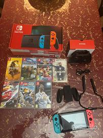 Nintendo Switch+ 7 giochi + Pad + MicroSD