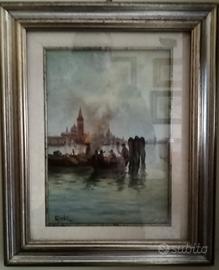 piccolo quadro con cornice firmato