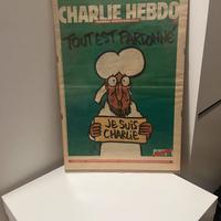 giornale charlie hebdo con cornice