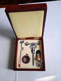 Set da Sommelier in Cofanetto di legno per Vino