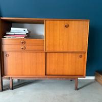 Scrittoio anni ’50 stile scandinavo in noce chiaro
