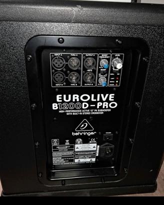 coppia sub woofer beringer eurolive b1120d