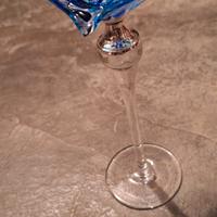 argento 800. portacandele in vetro e argento 