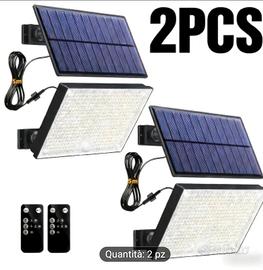 2 Lampade solare da esterno con sensore di mov.