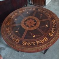 Tavolo intarsiato + 6 sedie