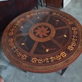 Tavolo intarsiato + 6 sedie