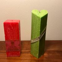 Candele rosa e verde