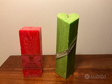 Candele rosa e verde