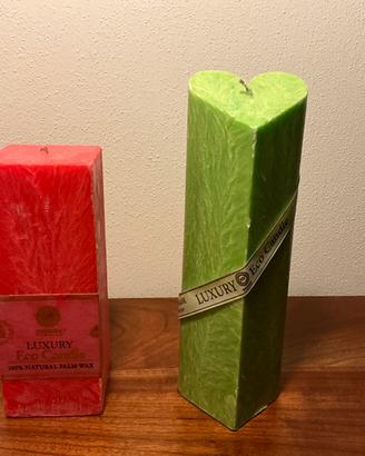 Candele rosa e verde
