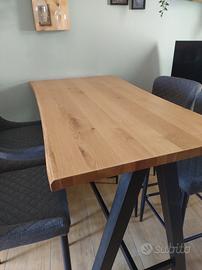 Tavolo stile industriale con 4 sgabelli