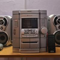 Stereo sony 3 cd + audiocassette