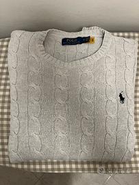 Maglione Ralph lauren cable-knit sweater grigio