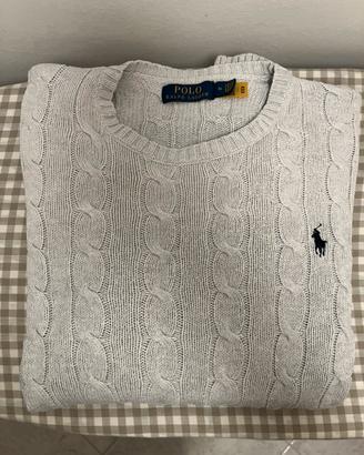 Maglione Ralph lauren cable-knit sweater grigio