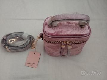 Borsetta rosa scamosciata Lamborghini Carpisa 