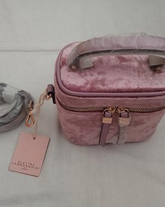 Borsetta rosa scamosciata Lamborghini Carpisa 