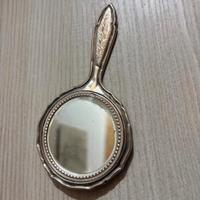 Specchio vintage da borsetta argento 800
