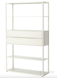 FJÄLKINGE Scaffale con cassetti bianco
