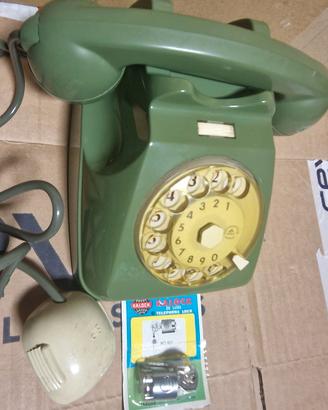 Telefono a disco  Verde salvia Sip +lucchetto