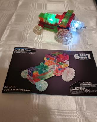 Laser Pegs costruzioni 6 in 1 luminoso