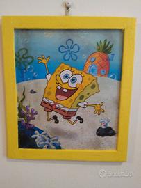 targa in legno cartello cornice giallo lucido