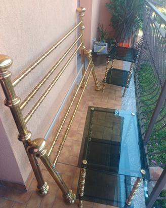 letto in ottone  con comodini. certif. di garanzia
