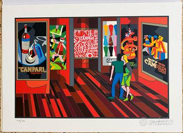 Poster vintage NESPOLO UGO GALLERIA CAMPARI