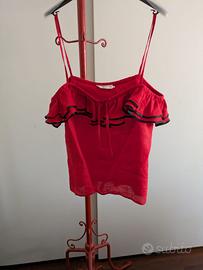 Completo in lino rosso di  Miss V Valentino