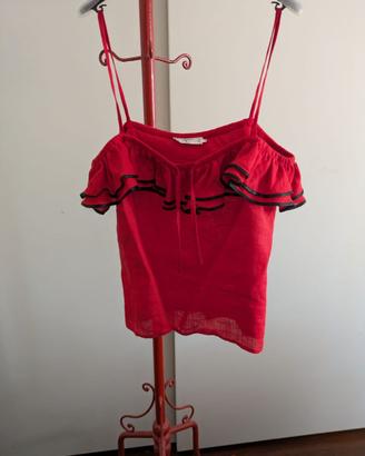 Completo in lino rosso di  Miss V Valentino