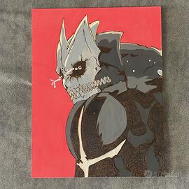 Tavola pirografata - kaiju n8