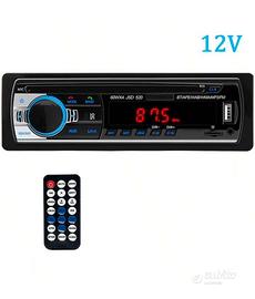 Autoradio 1Din con Bluetooth, radio FM, USB, AUX