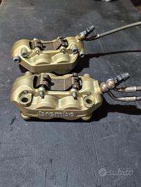 Pinze Brembo Radiali Dorate interasse 100 mm.