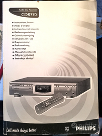 Guida PHILIPS CDR770 Audio CD Recorder