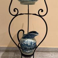 Set lavabo e brocca in ceramica inglese ironstone