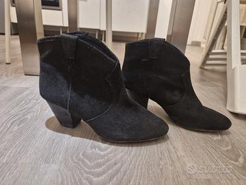 Stivaletti donna camoscio nero tg 39