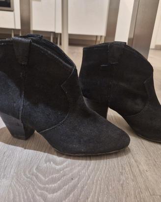 Stivaletti donna camoscio nero tg 39