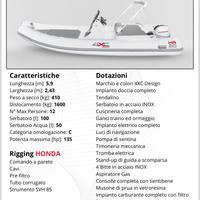 Gommone Ranieri international 590 pack honda bf40e