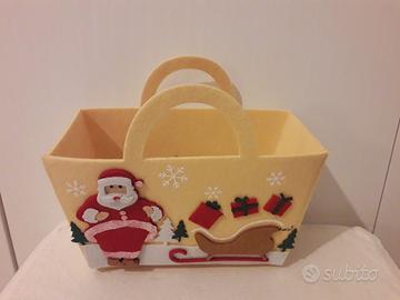 borsina porta regali natalizia 