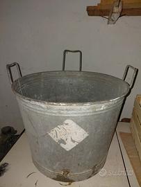 Recipiente in ferro zincato anni 70