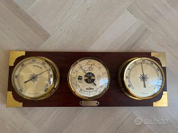 Stazione meteo analogica da parete in legno