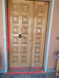 portone legno massello castagno