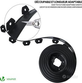 bordo giardino flessibile 40 m plastica 5 cm chiod
