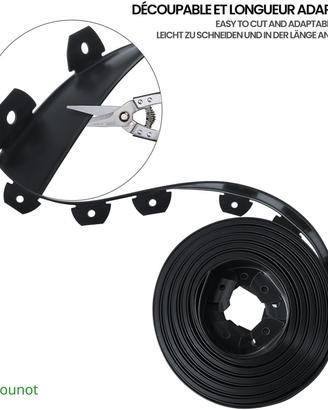 bordo giardino flessibile 40 m plastica 5 cm chiod