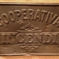 Targa in latta Assicurazioni Cooperativa Incendi