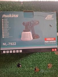 pistola verniciatura mukins nuovo! con doppia batt