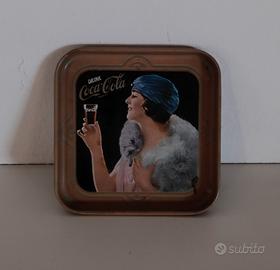 Vassoio Coca-Cola vintage giallo 10,5 cm