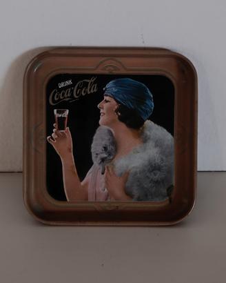 Vassoio Coca-Cola vintage giallo 10,5 cm
