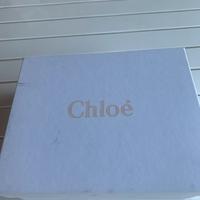 Sandali pelle nera con tacco largo Chloe'