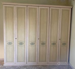 Armadio 6 Ante Vintage Avorio - L 270 x H 245 x P
